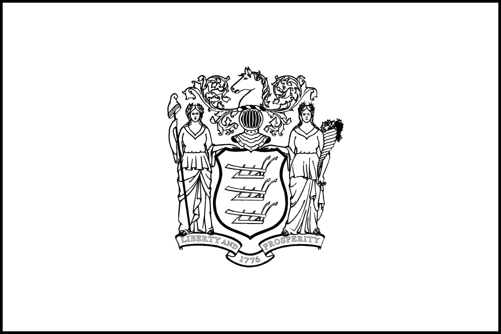 Images of our New Jersey black and white color book page