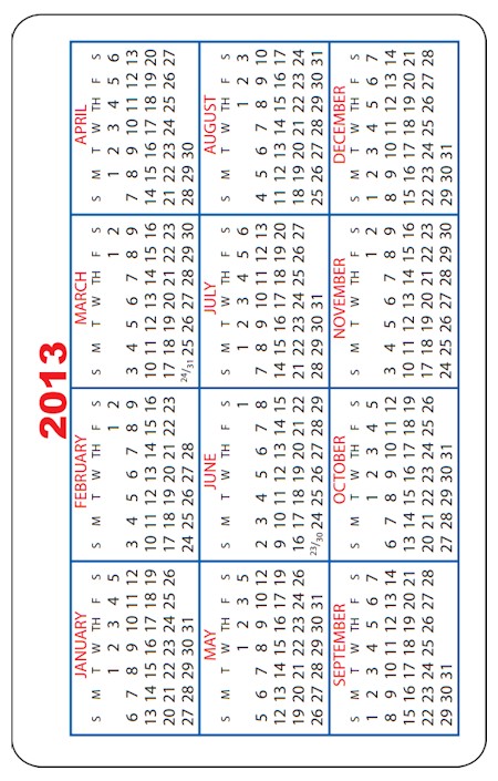 Images of our 2024 Custom Printed Customer Punch Cards No. 3320B