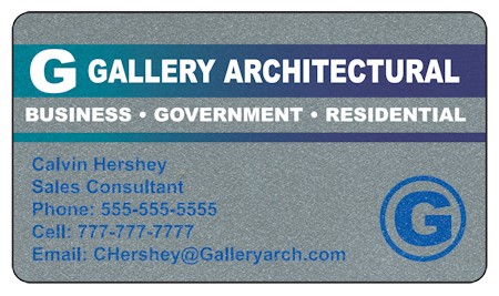 Images of our Plastic Business Cards No. 6216