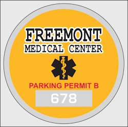 Face Adhesive Parking Permit No. 8105